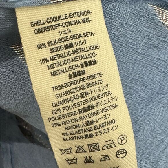 NWT Free People On My Mind Ruffle Maxi Silk Dress in Glacier blue - Picture 11 of 11